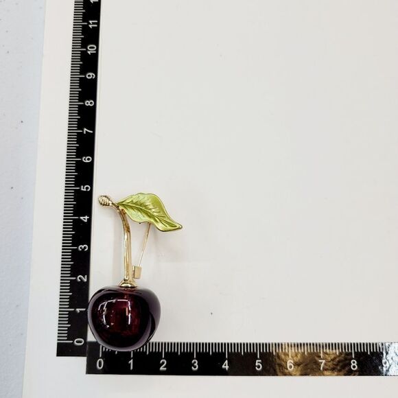 Brand New Cherry Pin Brooch - Picture 4 of 4
